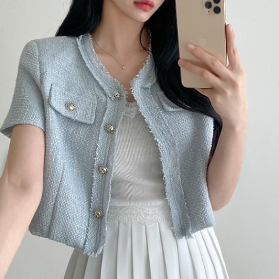 Short sleeve penny surgery tweed JK (Ships Today)