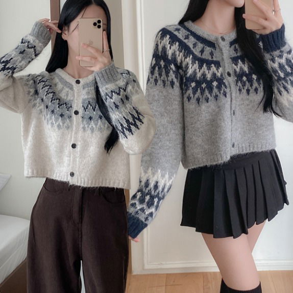 設計款北歐風短版開襟外套