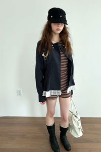 classic lace trim jacket