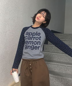 Keroz Lettering Raglan Long Sleeve T-Shirt