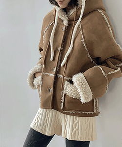 モスコフードムートンハーフジャケット