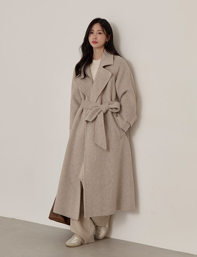 布魯克林手工長版羊毛大衣