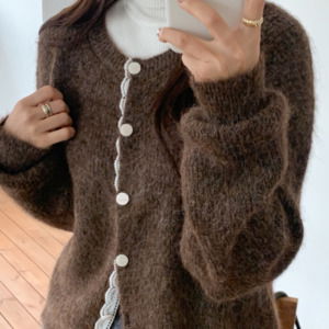 자개 단추 가디건