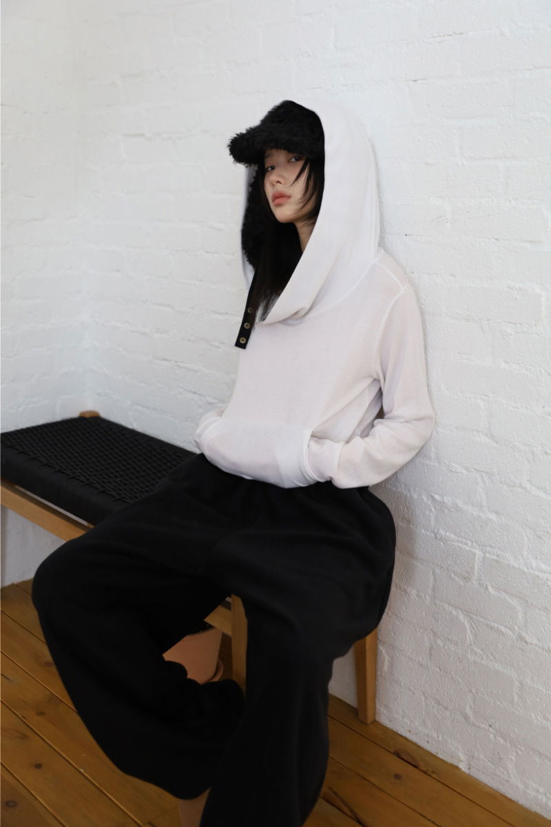 파이 드레이프 후드 티