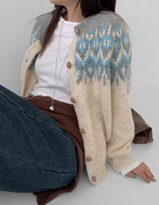 ジクジャックノルディック4ラウンドニットカーディガン