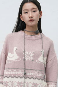 WOMAN 핸드메이드 니트 플라워 스트랩