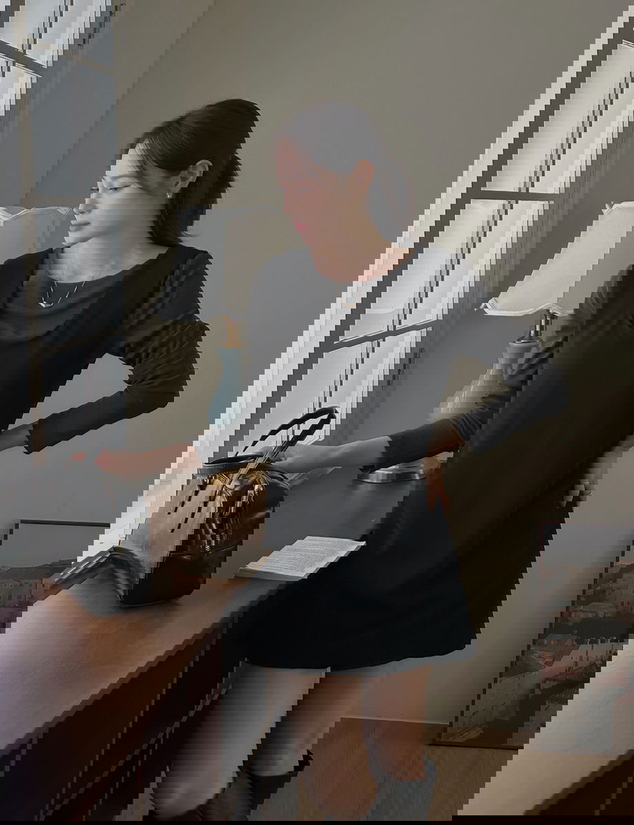 네브리빌 스판 보트넥 티셔츠 뷔스티에 투피스 세트