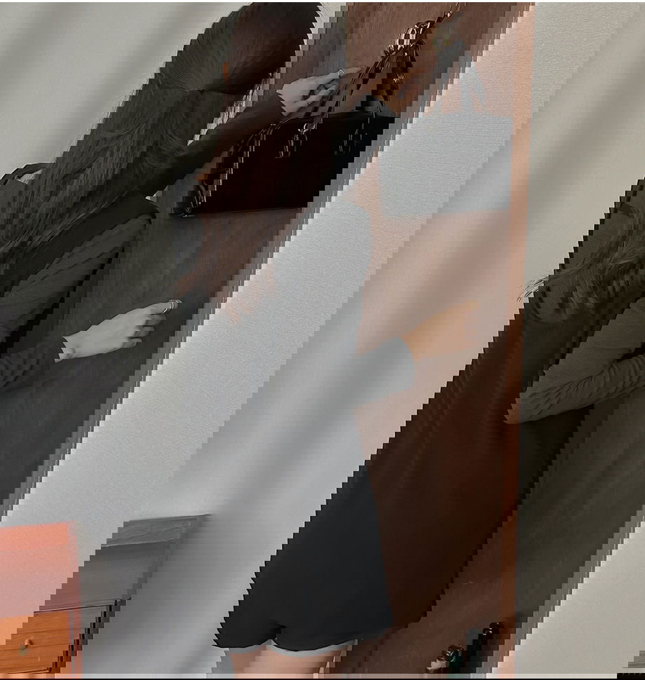 네브리빌 스판 보트넥 티셔츠 뷔스티에 투피스 세트