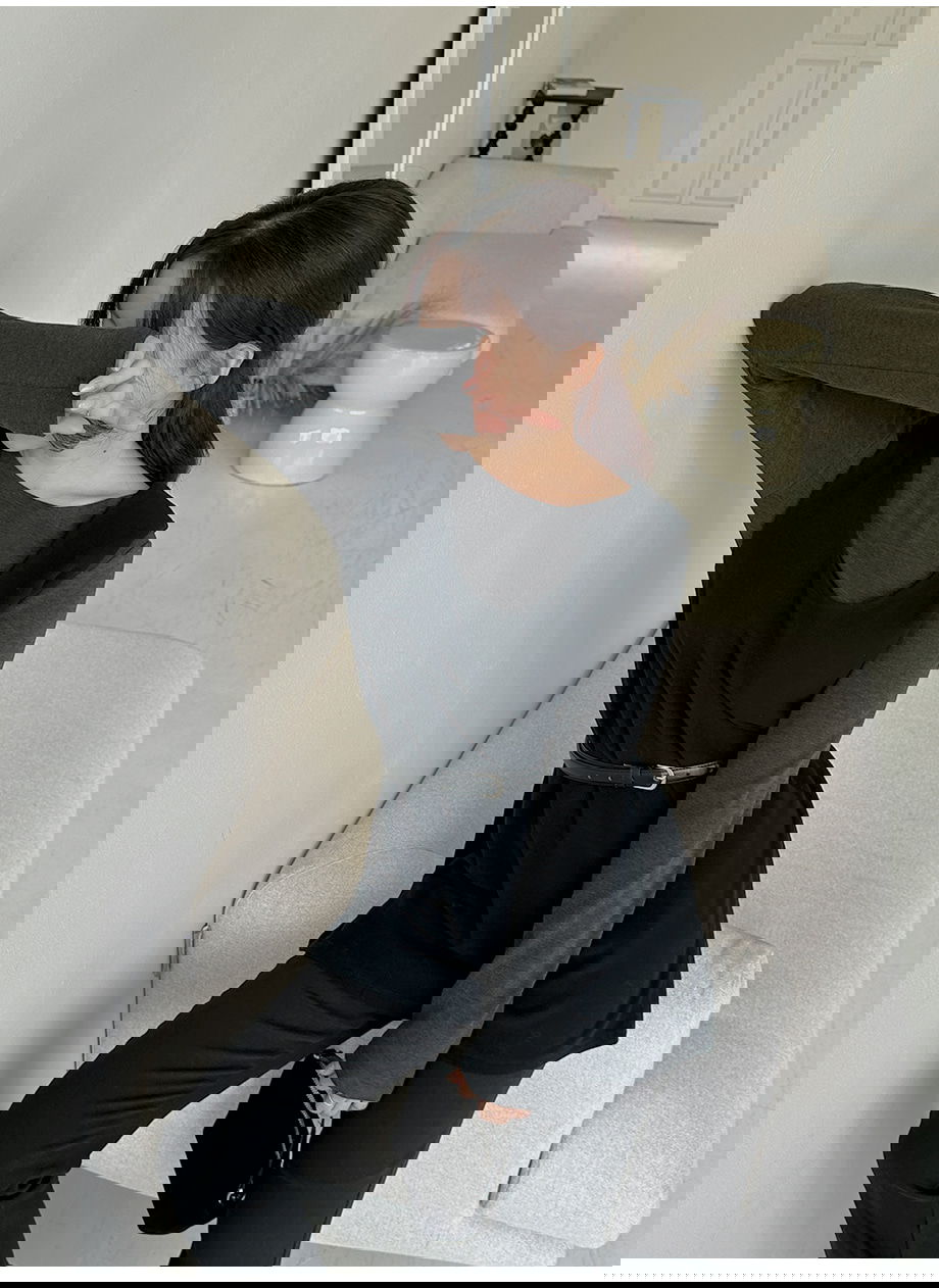 네브리빌 스판 보트넥 티셔츠 뷔스티에 투피스 세트