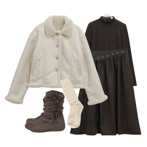 긴팔티,스커트,집업&점퍼 코디