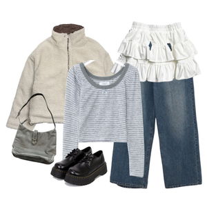 拉鍊外套,牛仔褲,裙子 코디