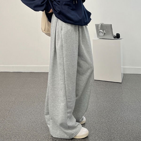 高性價比側邊打摺寬版運動褲