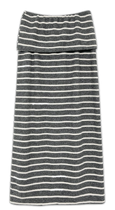 아루빈 단가라 겉기모 밴딩 레이어드 롱 스커트 -2color