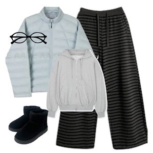 팬츠,패딩자켓,부츠 코디