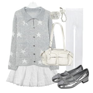 靴下,スカート,カーディガン/ベスト 코디