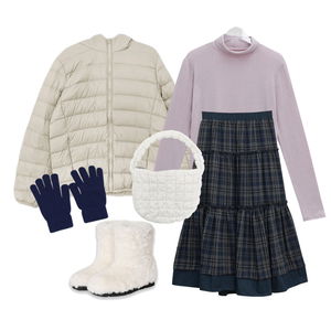 羽絨外套,長袖上衣,配飾 코디