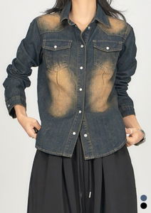 修身水洗牛仔襯衫SH029