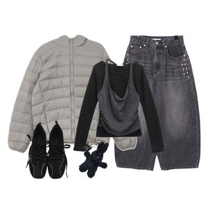 패딩,운동화,데일리,일상,초겨울,겨울,데님 코디