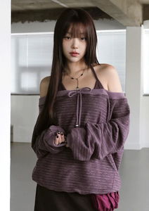 テポンオフショルダースウェットシャツ