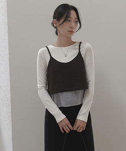 [MADE] 平衡羊毛薄紗針織胸衣套裝