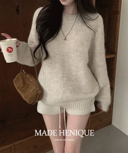 Marche Wool 9% Hairy Nagrang Round Overfit Knitwear - 6 Colors