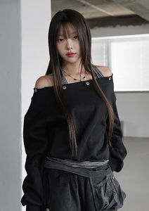 短版孔眼設計大學T