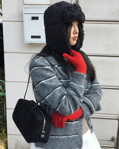 マルチプルストライプカーディガン