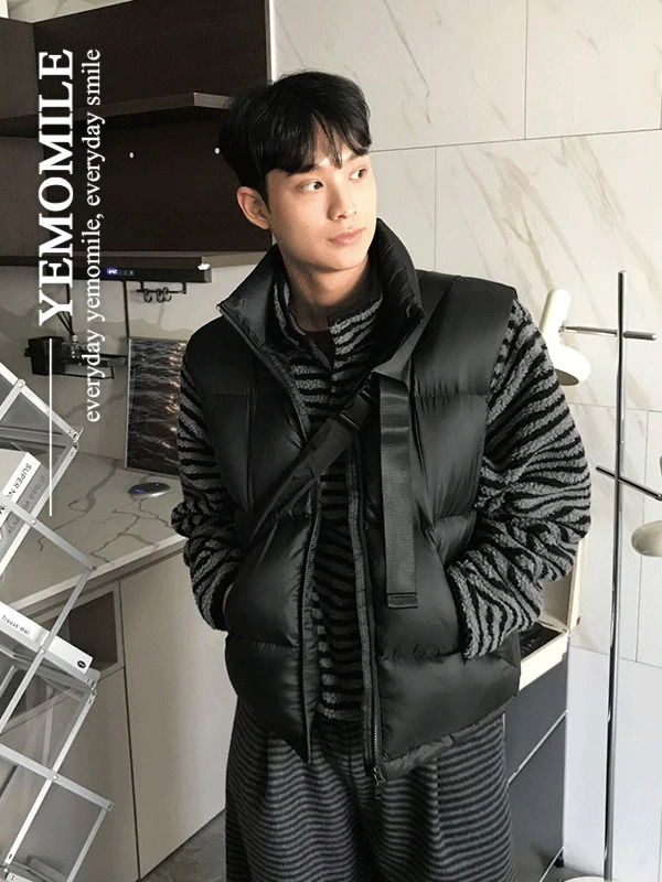 데이즈 하이넥 패딩 조끼