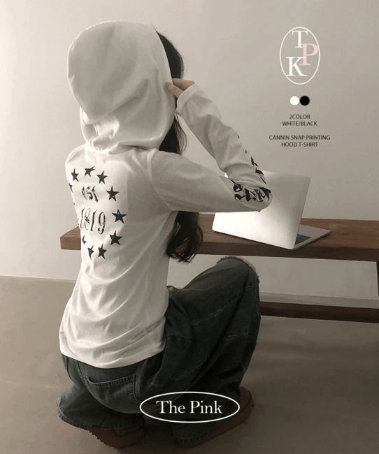 カルニンY2Kプリントフードロングスリーブ (当日発送)