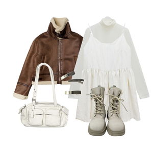 자켓,긴팔티,미니원피스 코디