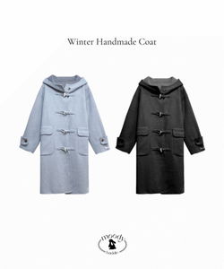 Winter Handmade Tteokbokki Hooded Coat