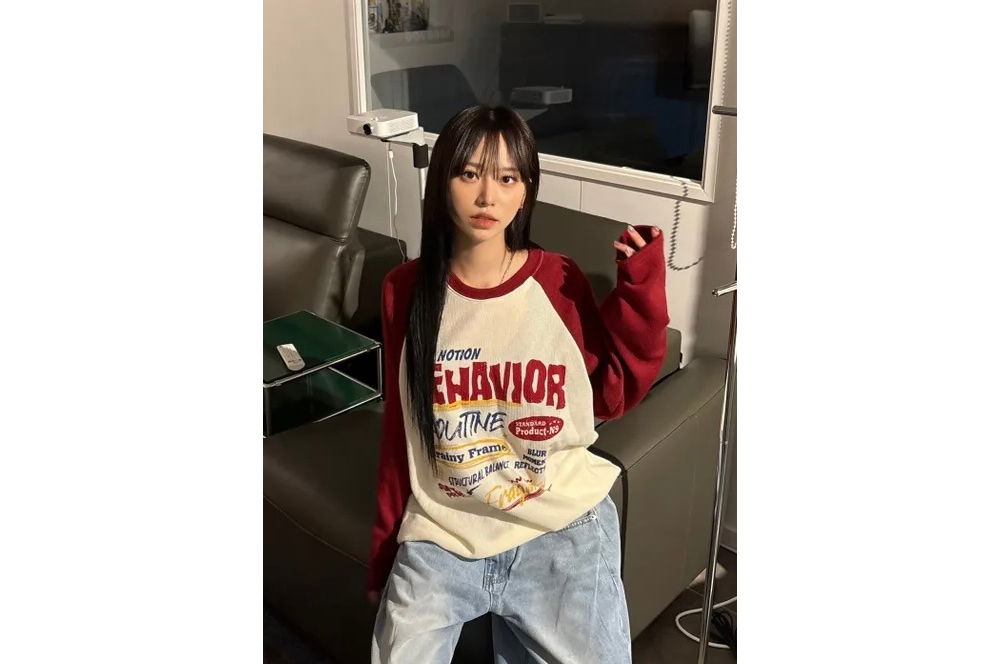 긴팔 티셔츠 모델 착용 이미지-S1L14