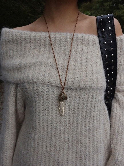 ROCK PEARL FRINGE NECKLACE