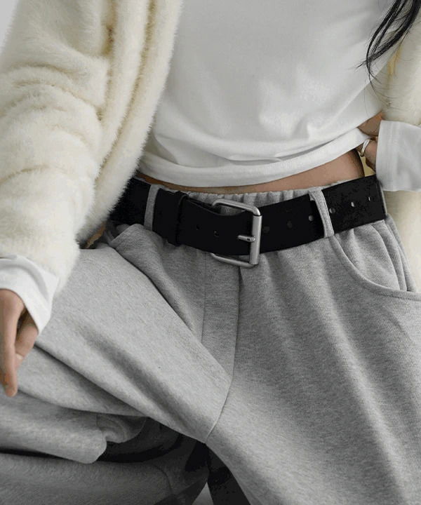 Momon Suede Square Wide Belt 腰带