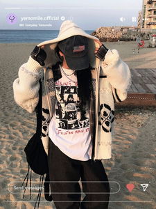 라프 노르딕 니트 후드 집업