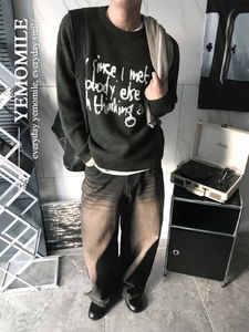 Nobody Lettering Round Knitwear