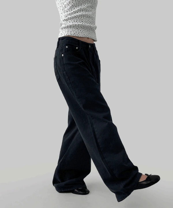 페이링 와이드 코튼 팬츠