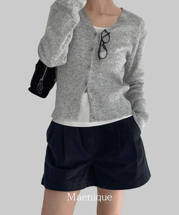 Estin Ribbed V-Neck Wrap Cardigan