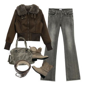 데님,자켓,숄더백 코디