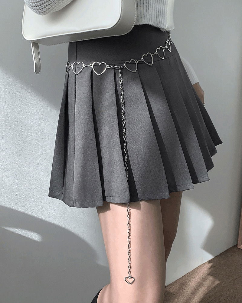 Lily Silver Heart Chain Belt