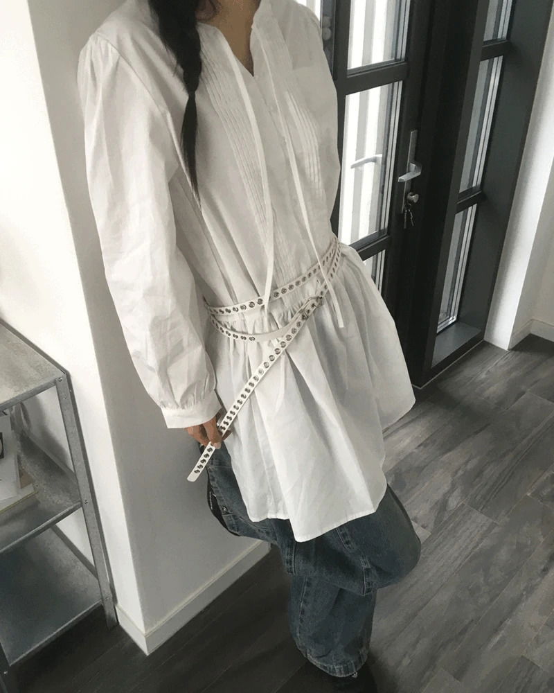 褶摺微型連身洋裝