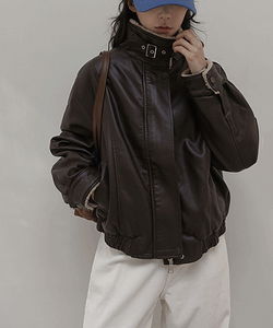 Direa Boxy Dumble 高領皮質套頭衫