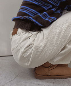 丹尼斯燈芯絨棉質寬褲