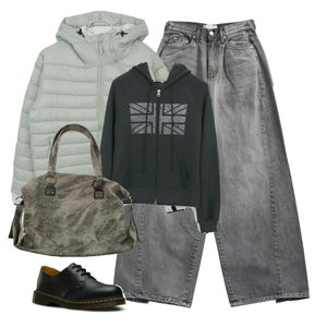 데님,패딩자켓,집업&점퍼 코디