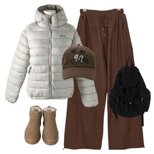 팬츠,패딩자켓,부츠 코디