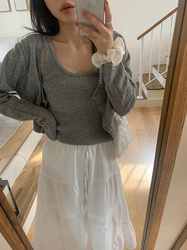 Ribbed Knitwear Winter Sleeveless