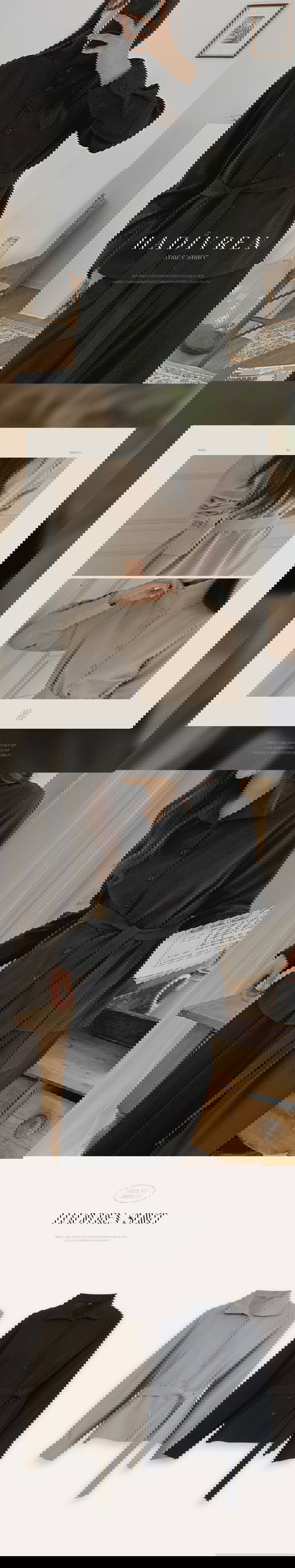 리리앤코 하디브렌 피치기모 하이넥 투웨이 스트랩 셔츠