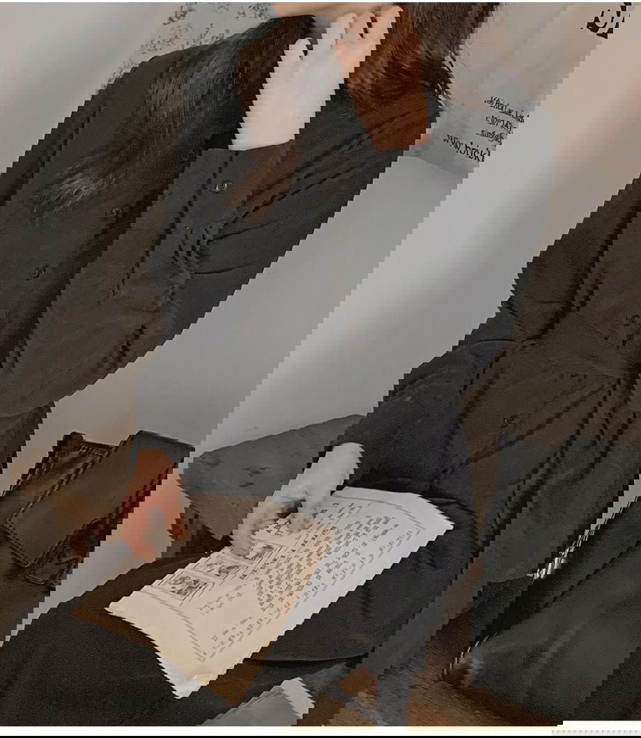 리리앤코 하디브렌 피치기모 하이넥 투웨이 스트랩 셔츠