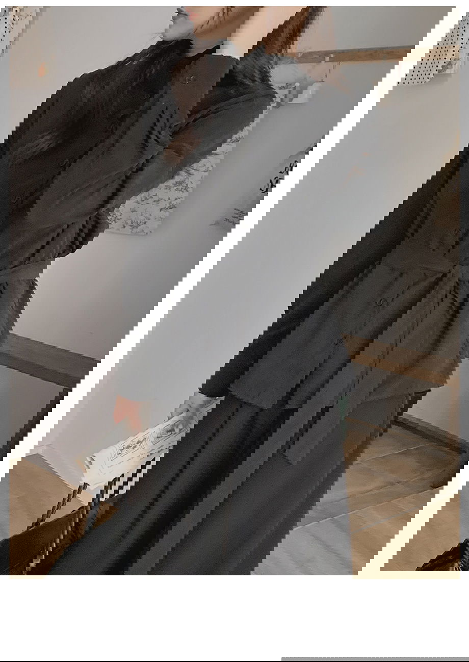 리리앤코 하디브렌 피치기모 하이넥 투웨이 스트랩 셔츠