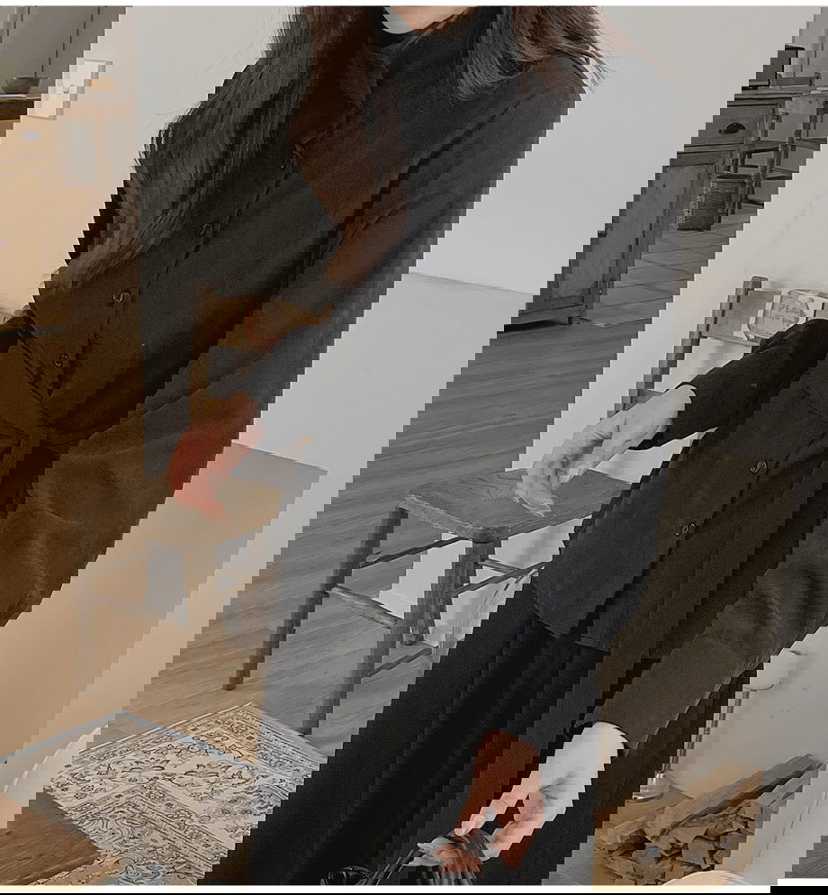 리리앤코 하디브렌 피치기모 하이넥 투웨이 스트랩 셔츠